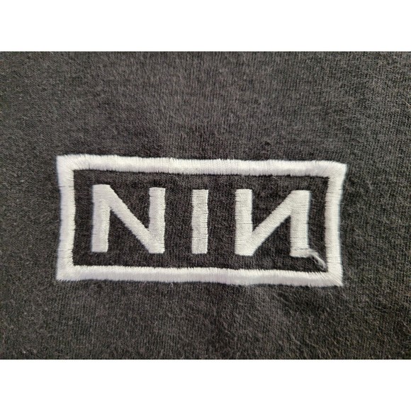 VTG 1991 Nine Inch Nails XL Tour Band Rock Shirt Embroidered Pretty Hate Machine - Picture 3 of 5